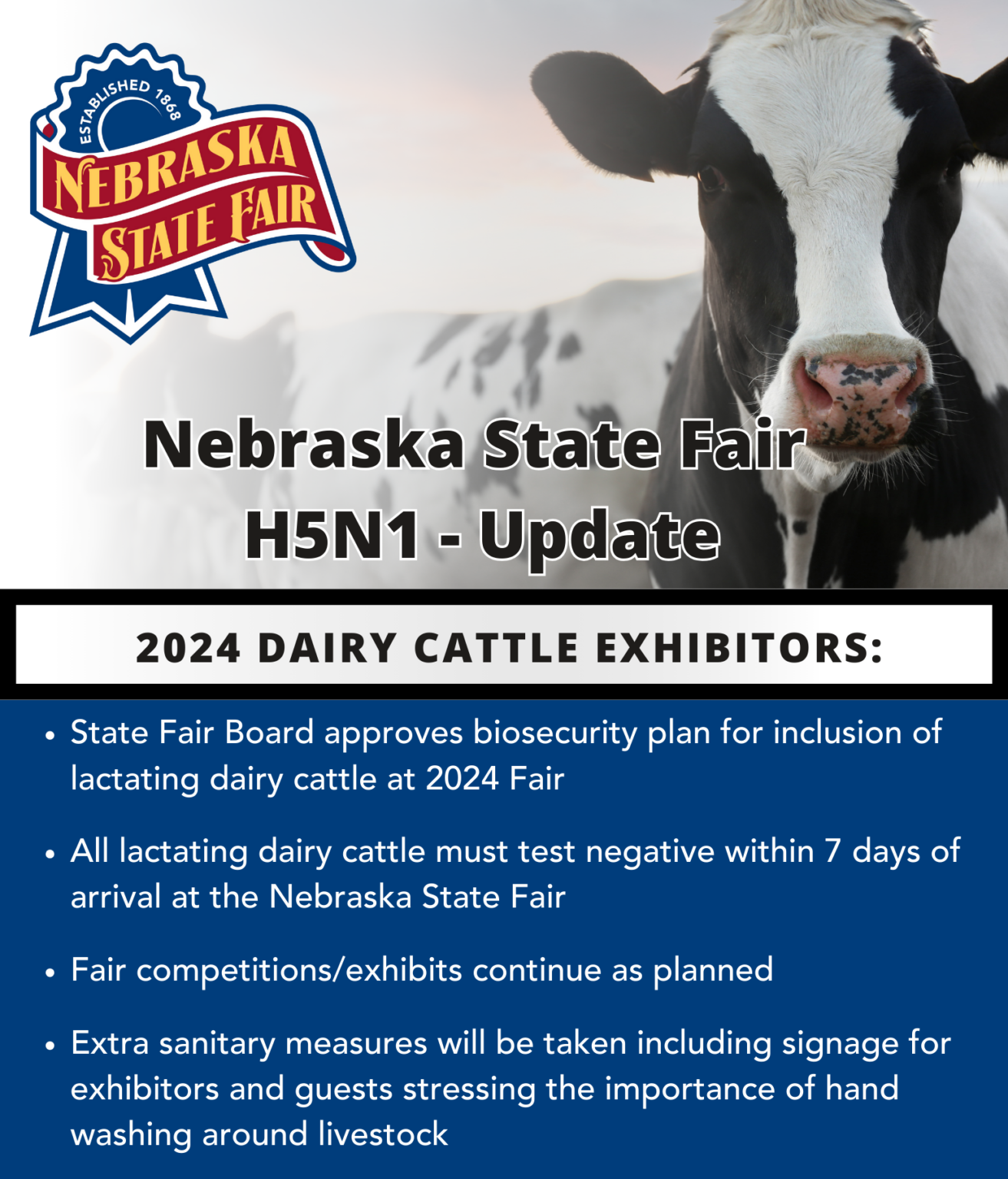 Fair Board Update: Dairy Cattle Biosecurity for 2024 Fair | Nebraska ...